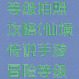 仙境传说手游冒险等级拍照攻略(仙境传说手游冒险等级拍照攻略大全)