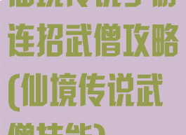 仙境传说手游连招武僧攻略(仙境传说武僧技能)