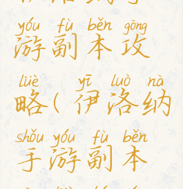 伊洛纳手游副本攻略(伊洛纳手游副本攻略图文)
