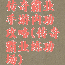 传奇霸业手游内功攻略(传奇霸业练功场)