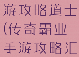 传奇霸业手游攻略道士(传奇霸业手游攻略汇总)