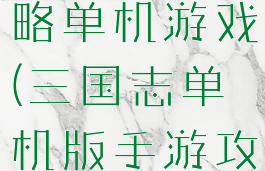 反三国志攻略单机游戏(三国志单机版手游攻略)
