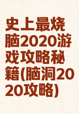 史上最烧脑2020游戏攻略秘籍(脑洞2020攻略)