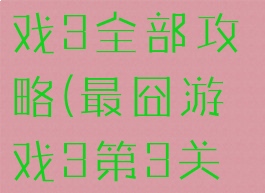 史上最囧游戏3全部攻略(最囧游戏3第3关怎么过)