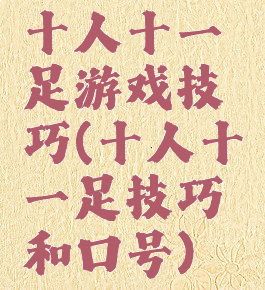 十人十一足游戏技巧(十人十一足技巧和口号)