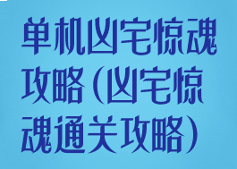 单机凶宅惊魂攻略(凶宅惊魂通关攻略)