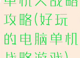单机大战略攻略(好玩的电脑单机战略游戏)