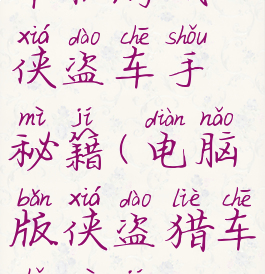单机游戏侠盗车手秘籍(电脑版侠盗猎车手秘籍)