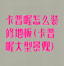 卡普喔怎么装修地板(卡普喔大型景观)
