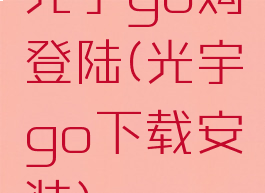 光宇go购登陆(光宇go下载安装)