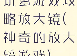 坑爹游戏攻略放大镜(神奇的放大镜游戏)
