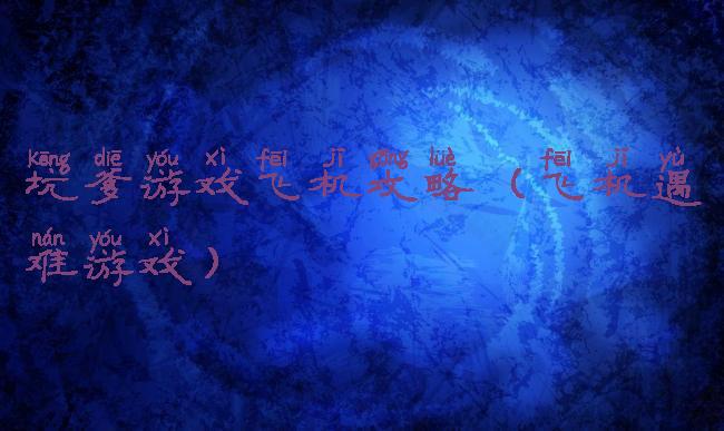 坑爹游戏飞机攻略(飞机遇难游戏)