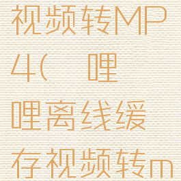 哔哩哔哩离线缓存视频转MP4(哔哩哔哩离线缓存视频转mp4可以吗)