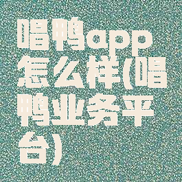 唱鸭app怎么样(唱鸭业务平台)