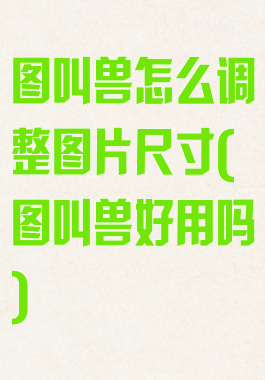 图叫兽怎么调整图片尺寸(图叫兽好用吗)