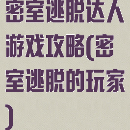 密室逃脱达人游戏攻略(密室逃脱的玩家)