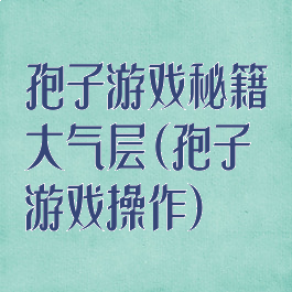 孢子游戏秘籍大气层(孢子游戏操作)