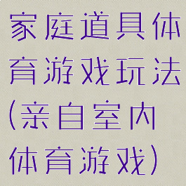 家庭道具体育游戏玩法(亲自室内体育游戏)