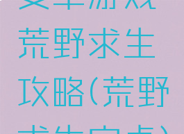 安卓游戏荒野求生攻略(荒野求生安卓)