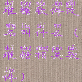 堆糖软件改名叫什么(堆糖相关软件)