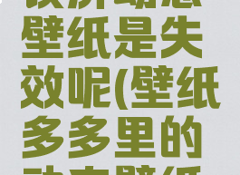 壁纸多多怎么设置锁屏动态壁纸是失效呢(壁纸多多里的动态壁纸怎么设置声音呀)