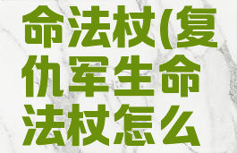 复仇军生命法杖(复仇军生命法杖怎么样)