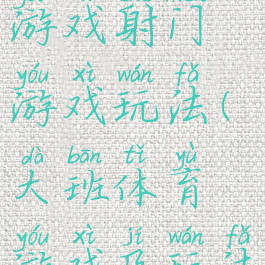 大班体育游戏射门游戏玩法(大班体育游戏及玩法)