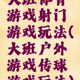 大班体育游戏射门游戏玩法(大班户外游戏传球游戏玩法)