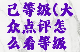 大众点评怎么看自己等级(大众点评怎么看等级差多少分升下一级)
