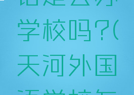 天河外国语是公办学校吗?(天河外国语学校怎么样)