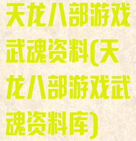 天龙八部游戏武魂资料(天龙八部游戏武魂资料库)