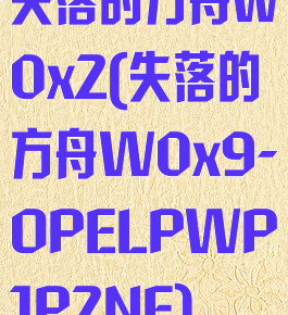 失落的方舟w0x2(失落的方舟W0x9-OPELPWP1P2NF)