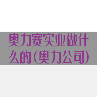 奥力赛实业做什么的(奥力公司)