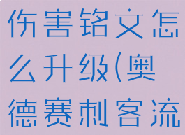 奥德赛刺客伤害铭文怎么升级(奥德赛刺客流装备铭刻)