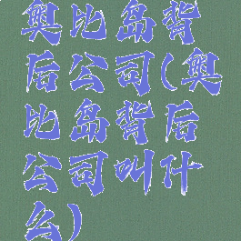 奥比岛背后公司(奥比岛背后公司叫什么)