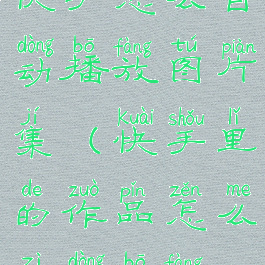 快手怎么自动播放图片集(快手里的作品怎么自动播放)