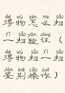 得物怎么扫一扫验证(得物扫一扫鉴别操作)