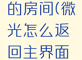 微光怎么退出自己的房间(微光怎么返回主界面不退出房间)