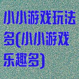 小小游戏玩法多(小小游戏乐趣多)