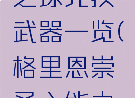 崇圣心能之球兑换武器一览(格里恩崇圣心能之球在哪换)