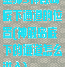 巫师3神殿岛底下通道的位置(神殿岛底下的通道怎么进入)