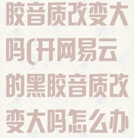 开网易云的黑胶音质改变大吗(开网易云的黑胶音质改变大吗怎么办)