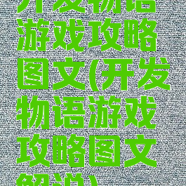 开发物语游戏攻略图文(开发物语游戏攻略图文解说)