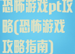 恐怖游戏pt攻略(恐怖游戏攻略指南)