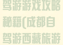 成都川藏线自驾游游戏攻略秘籍(成都自驾游西藏旅游最佳路线)