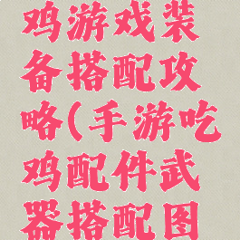 手机版吃鸡游戏装备搭配攻略(手游吃鸡配件武器搭配图解)