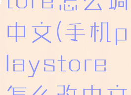 手机playstore怎么调中文(手机playstore怎么改中文)