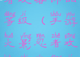 手游火影忍者攻略饰品等级(手游火影忍者攻略饰品等级上限)