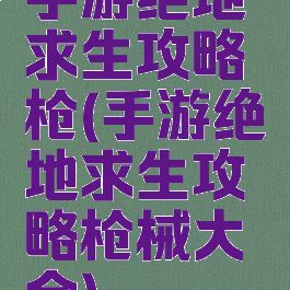 手游绝地求生攻略枪(手游绝地求生攻略枪械大全)