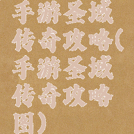 手游圣域传奇攻略(手游圣域传奇攻略图)